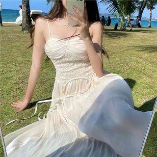Spaghetti Strap Maxi A-line Evening Gown