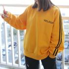 Contrast-trim Letter-printed Sweatshirt