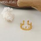 Melting Open Ring 1 Pc - Adjustable - Gold - Us Size 5 To 8
