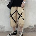 Adjustable Cuff Cropped Cargo Pants