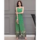 Sleeveless Patterned Wide-leg Jumpsuit