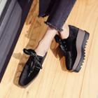 Platform Velvet Lace Up Shoes