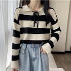 Long-sleeve Knit Striped Sweater