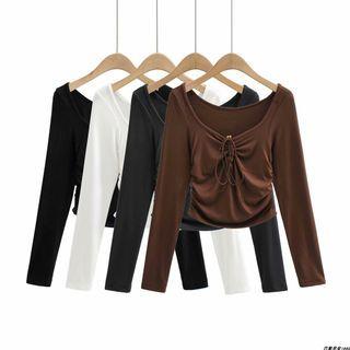 Long-sleeve Top / Fitted Skirt / Set