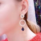 Beaded Hoop Earring / Clip-on Earring
