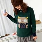 Owl Print Sweater