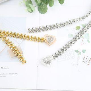 Heart Faux Pearl Belt