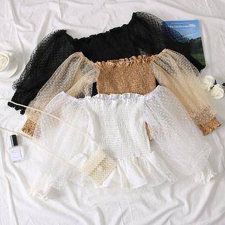 Mesh Crop Blouse