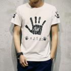 Short-sleeve Hand Print T-shirt