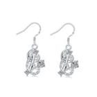 Fashion Elegant Geometric Earrings With Austrian Element Crystal Silver - One Size