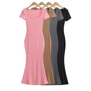 Short-sleeve Midi Bodycon Dress (various Designs)