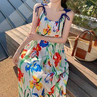 Print Loose-fit Sleeveless Dress