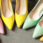 Pointy-toe Colored Stiletto-heel Pumps