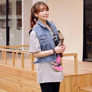 Washed Denim Vest