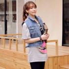 Washed Denim Vest