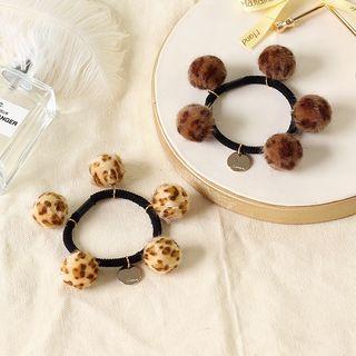 Leopard Print Bobble Hair Tie