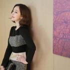 Color-block Wool Blend Dress