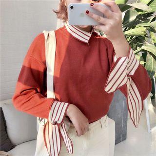 Striped Collar Sweater