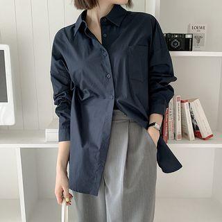Plus Size Basic Loose-fit Shirt