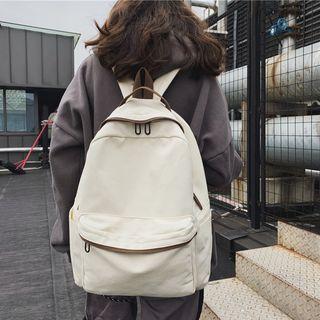 Planet Embroidered Canvas Backpack
