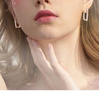 925 Sterling Silver Rectangle Earring 1 Pair - One Size