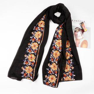 Floral Embroidery Shawl