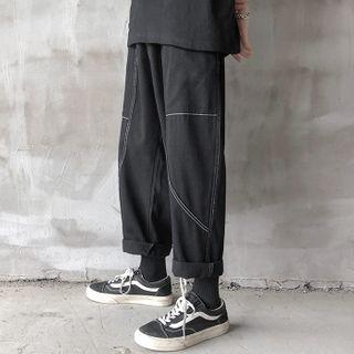 Contrast Lining Harem Jeans