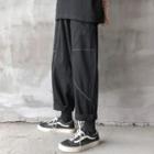 Contrast Lining Harem Jeans