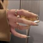 Set Of 3: Alloy Ring (assorted Designs) Set Of 3 - Gold - One Size