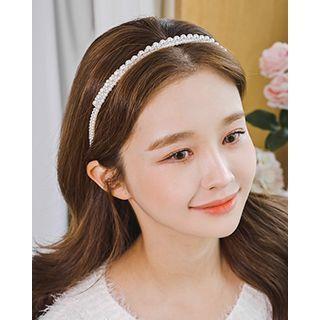 Faux-pearl Pav  Hair Band Pearl - One Size