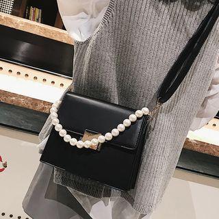 Faux Pearl Strap Crossbody Bag