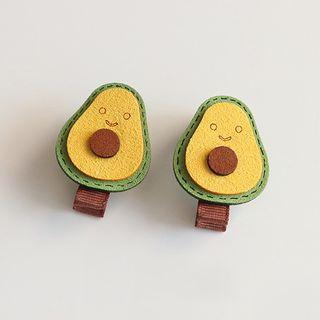 Set: Avocado Hair Clip Avocado - One Size