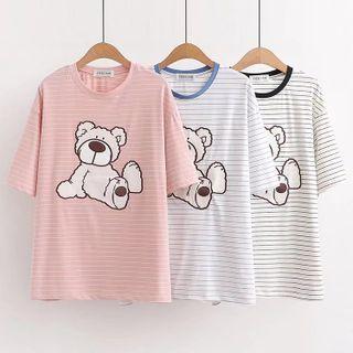 Short Sleeve Bear Patch T-shirt
