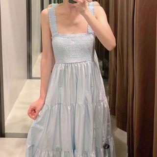 Wide Strap Tiered Maxi A-line Dress