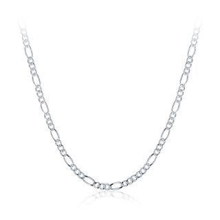 Fashion Simple Figaro Necklace 50cm Silver - One Size