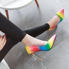 Rainbow Color High Heel Pumps