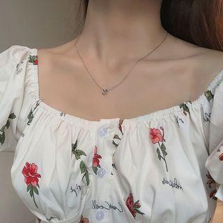 Heart Pendant Alloy Necklace 1 Pc - Necklace - Silver - One Size