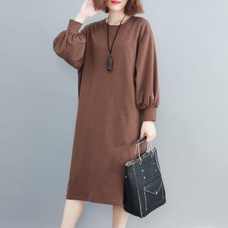 Back-split Midi Pullover Dress