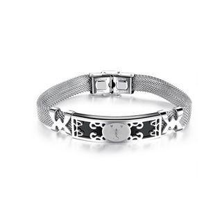 Fashion Simple Twelve Constellation Scorpio 316l Stainless Steel Bracelet Silver - One Size