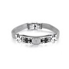 Fashion Simple Twelve Constellation Scorpio 316l Stainless Steel Bracelet Silver - One Size