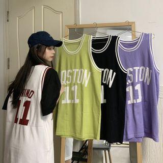 Oversize Number Lettering T-shirt Dress