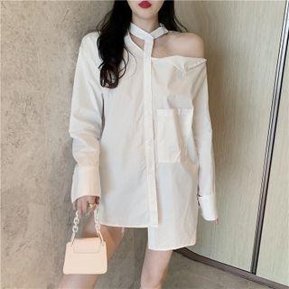 Cut Out Asymmetrical Blouse
