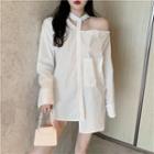 Cut Out Asymmetrical Blouse