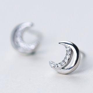 925 Sterling Silver Moon Earring