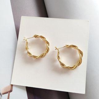 Twist Hoop Drop Earring