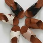 Cross-band Slide Sandals (2 Types)