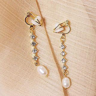 Freshwater Pearl Rhinestone Dangle Earring