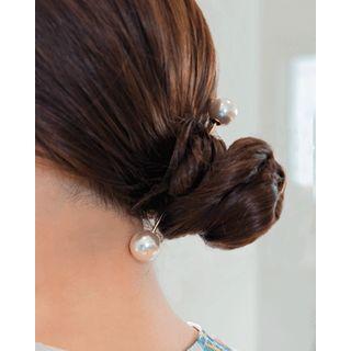 Dual-pearl Binyeo Hair Pin Gold - One Size