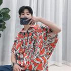 Short-sleeve Printed Loose-fit Shirt