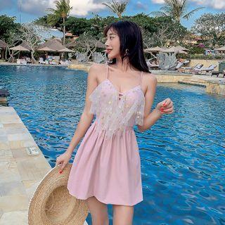 Starry Mesh Swimdress